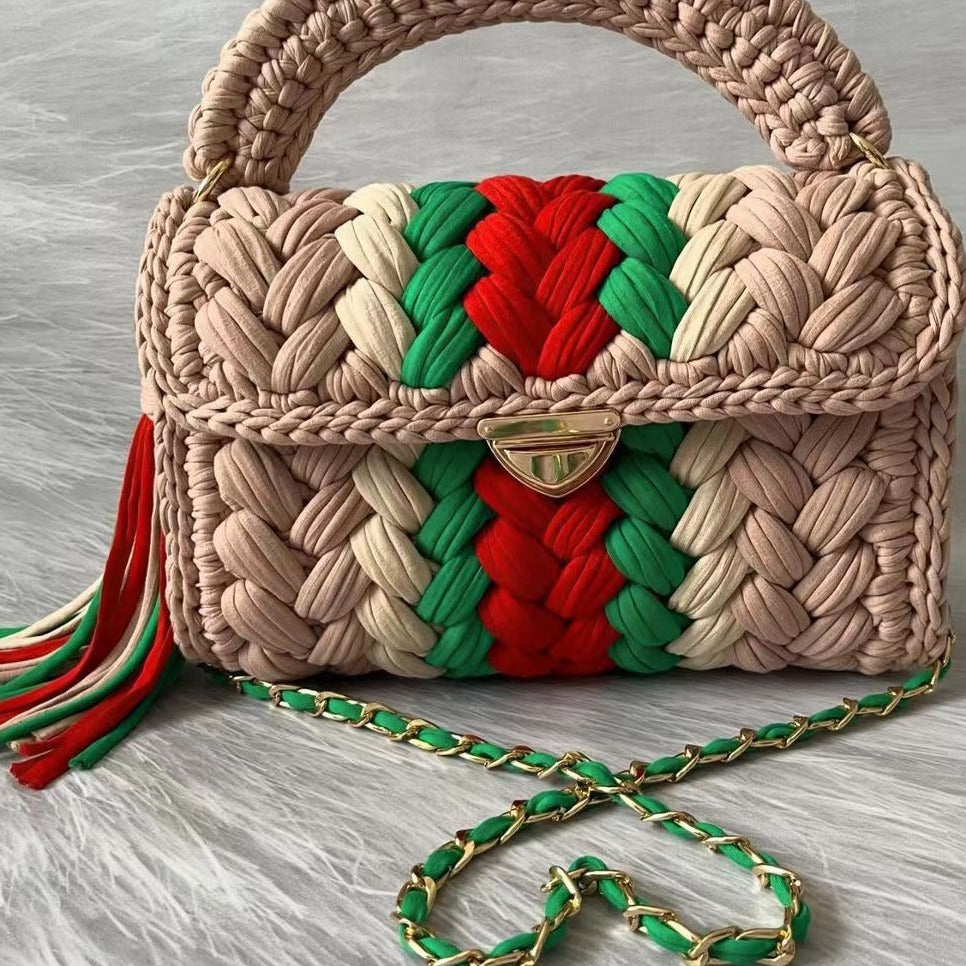 Crochet Handmade Bag with Tassel