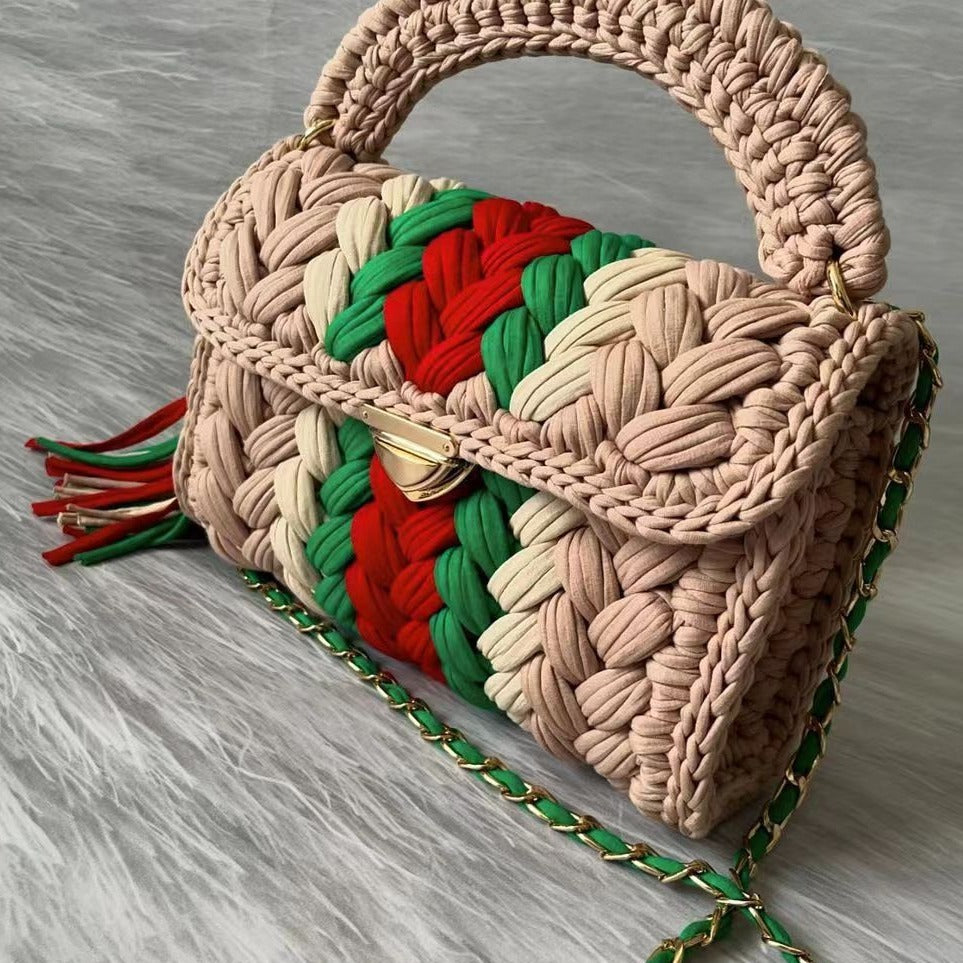 Crochet Handmade Bag with Tassel