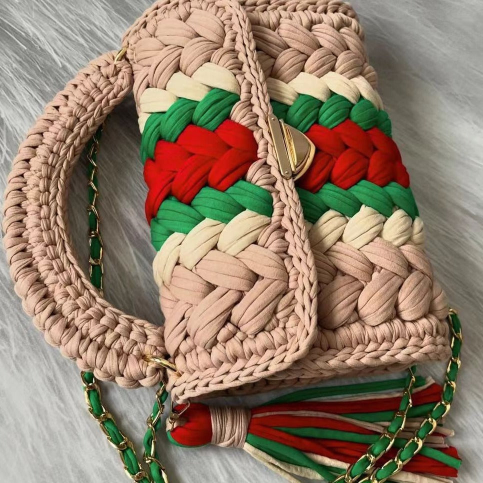 Crochet Handmade Bag with Tassel