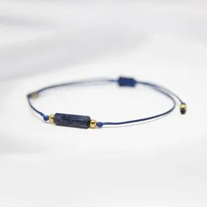 Lapis tubular crystal - Blue gem bracelet