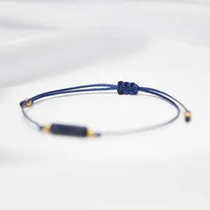 Lapis tubular crystal - Blue gem bracelet