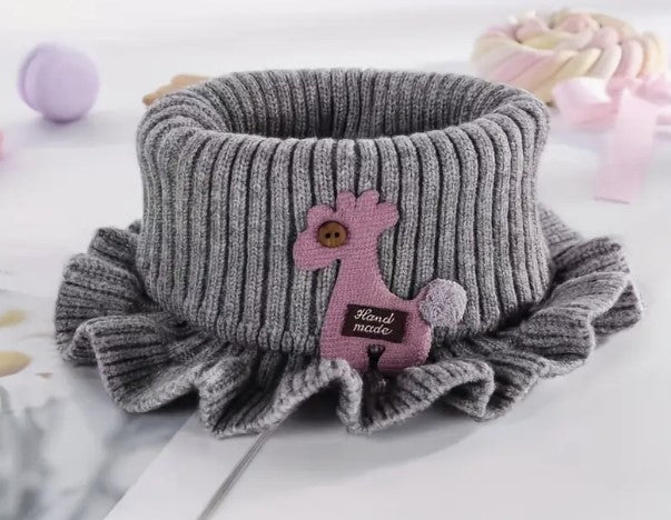 Knitted Windproof Bib and Neck Scarf Set for Kids (Copy)