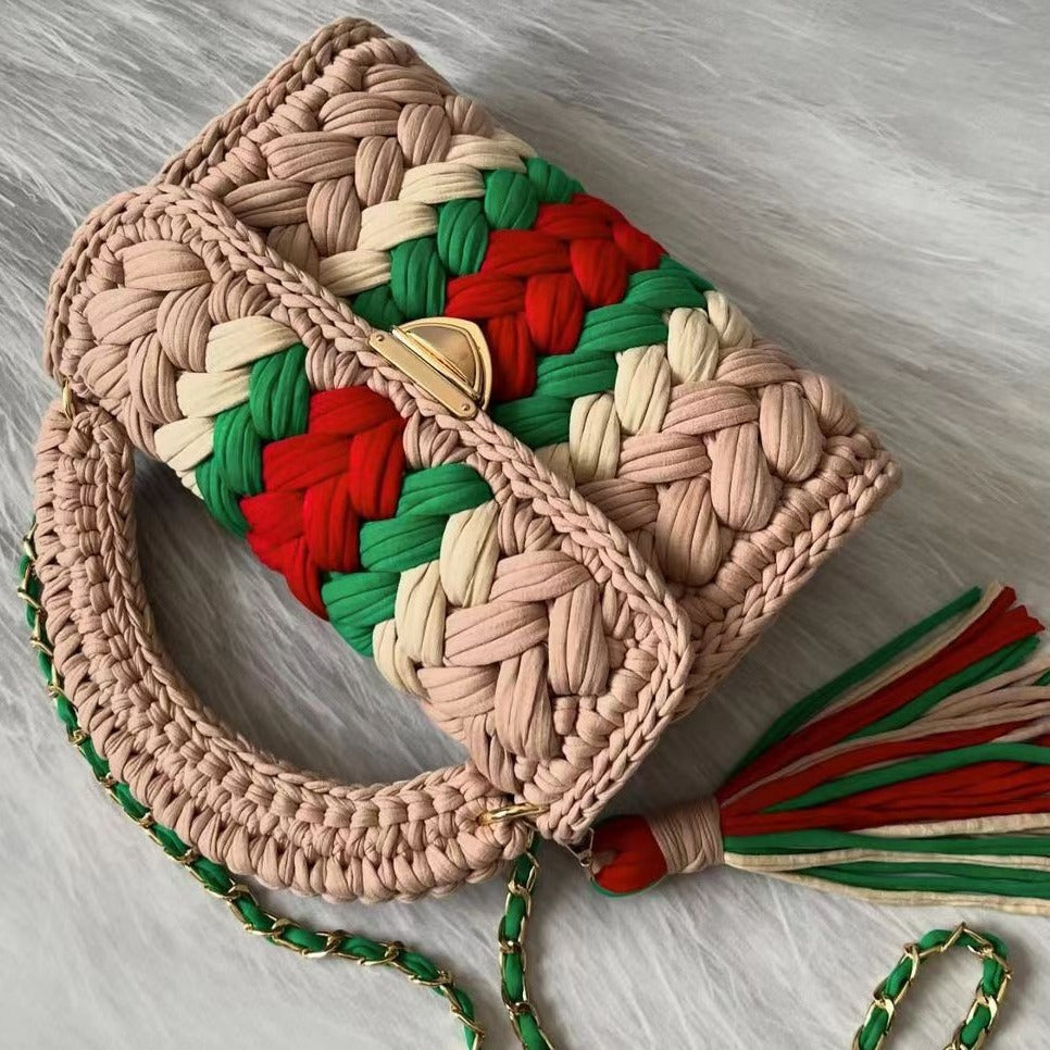 Crochet Handmade Bag with Tassel