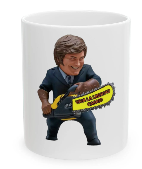 Milei: ! Long Live Freedom, damn it! Ceramic Mug, (11oz, 15oz)